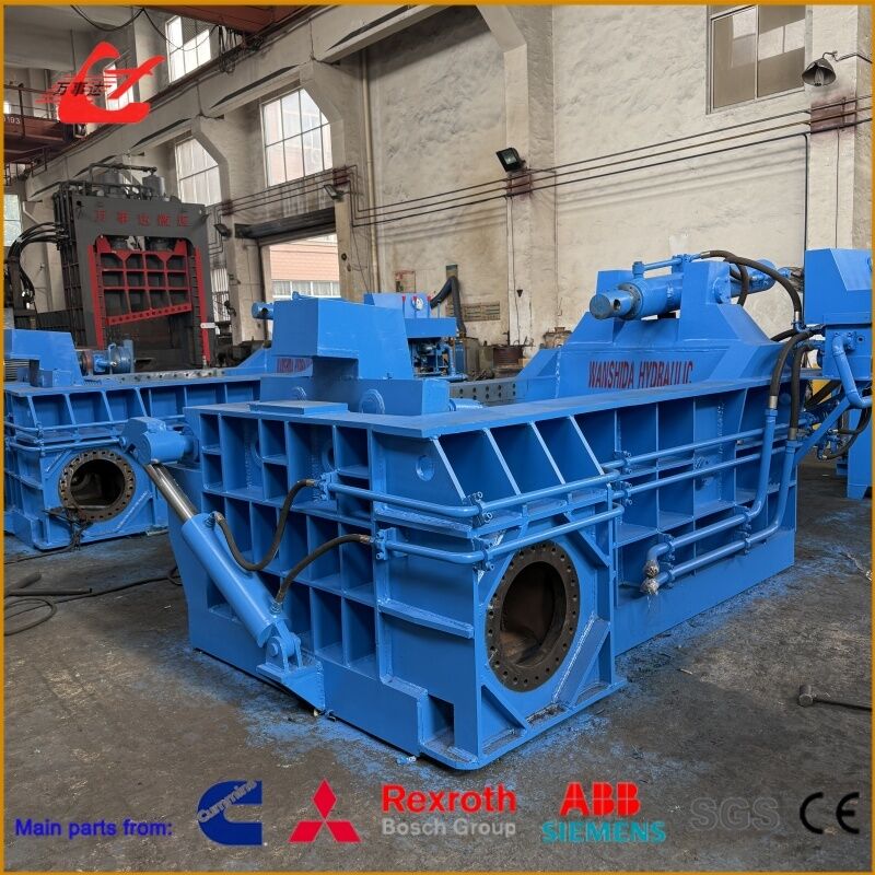 160 Ton Hydraulic Metal Baler With Large Compression Chamber And PLC Control For Efficient Scrap Recycling