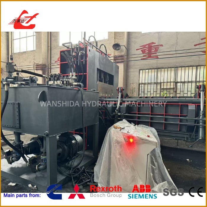 Heavy Scrap Recycling Horizontal Container Scrap Shear with 12500kN Cutting Force & PLC Control