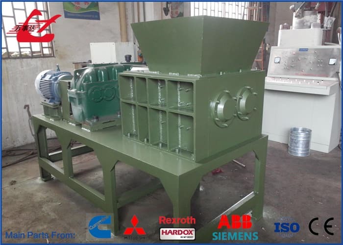 Industrial Metal Shredder with 30 mm Blade Thickness and 16 rpm Speed for Volume Reduction