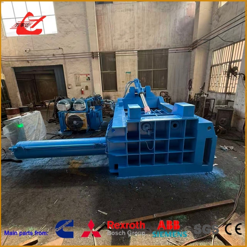 Strong Hydraulic Tire Wire Baler 60KW For Cleaner Workshop Management And Safer Tire Recycling Operations