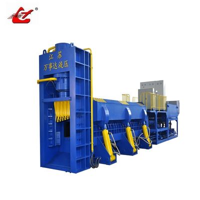 ไฮดรอลิก Scrap Baler Shear สําหรับการรีไซเคิลโลหะ พลังการตัด 4000kN การควบคุม PLC อัตโนมัติ